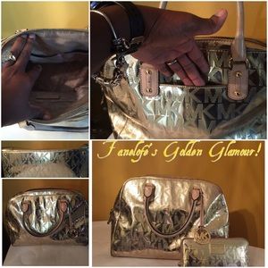 MK embossed initial purse & wallet