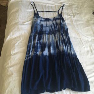 blue tie dye dress