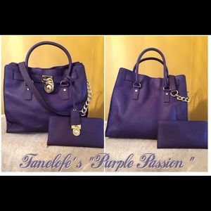 MK PURPLE purse and wallet