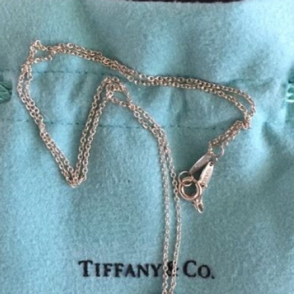 Tiffany and co  WHITE GOLD 18" chain