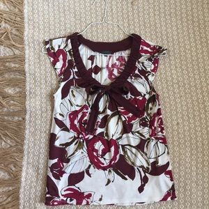 Anthropologie Left of Center Bow Top