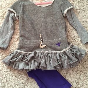 Burt's bees grey organic tunic and leggings