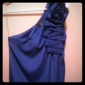 one shoulder blouse with flower design