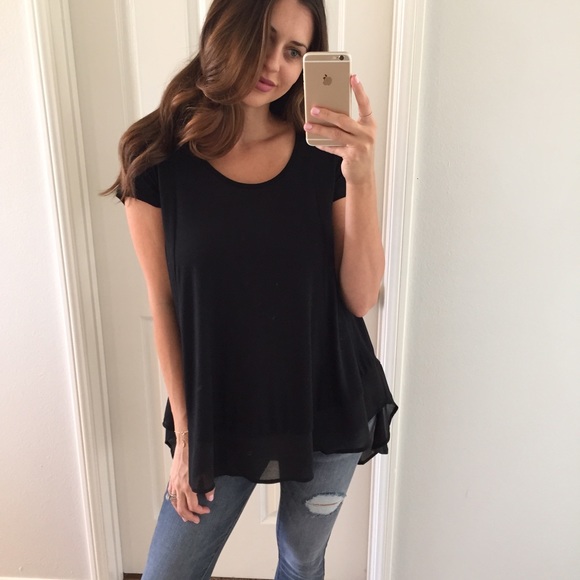 SOLD OUT \\ Beautiful Black Loose Top - Picture 4 of 4