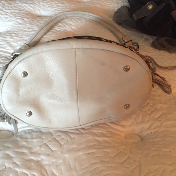 B Makowsky cream leather and animal print - Picture 3 of 4