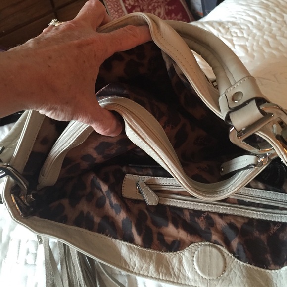 B Makowsky cream leather and animal print - Picture 4 of 4