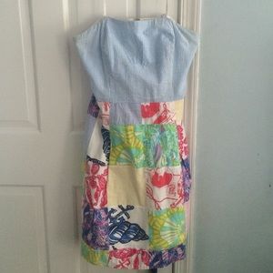 Lilly Pulitzer seersucker and quilted dress