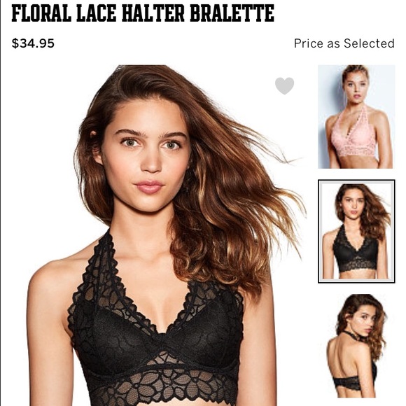 ISO PINK LACE HALTER BRALETTE