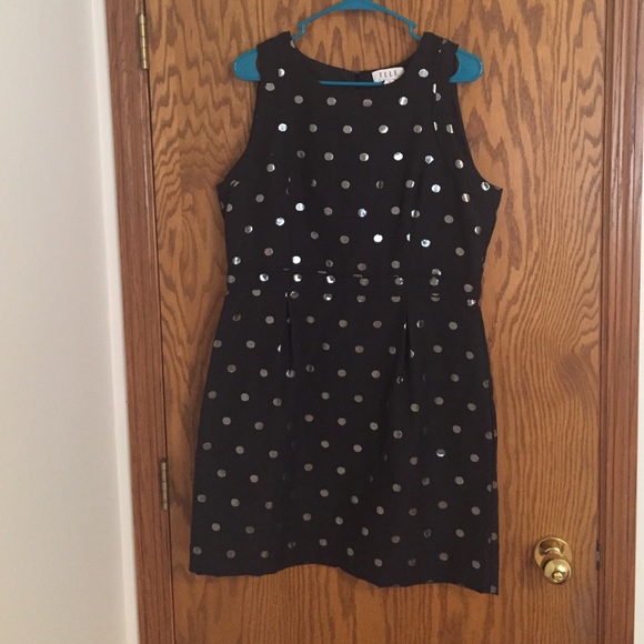 Elle silver polka dot dress - Picture 1 of 3