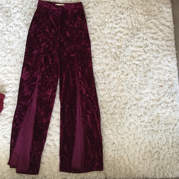 high waisted velvet pants