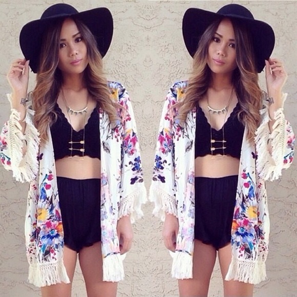 Floral kimono.