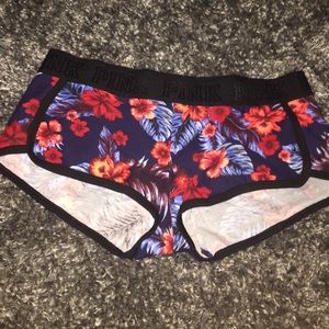 pink logo boyshort panties