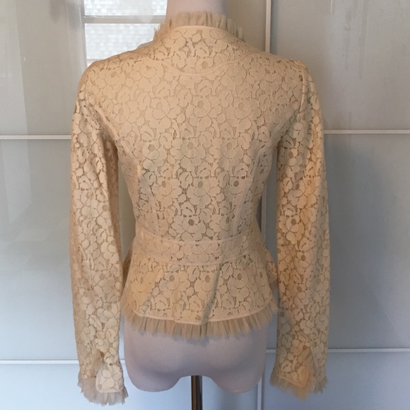 New Tahari beige/bone lace jacket XS/S - Picture 3 of 4