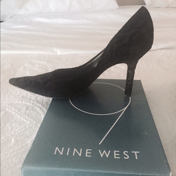 Black Patterned Heels - image 2