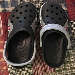 Light up shark Crocs Sz 12