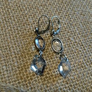 Liz Palacios silver clear crystal earrings