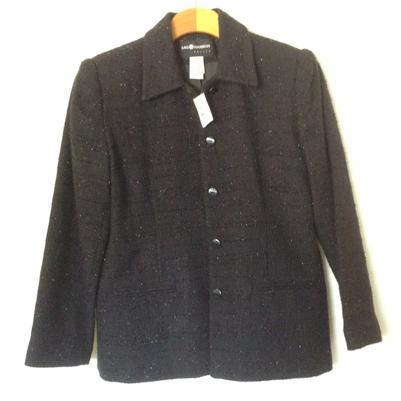 NWT BLACK SAG HARBOR PEA COAT