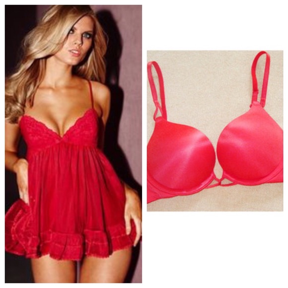 red lingerie victoria secret