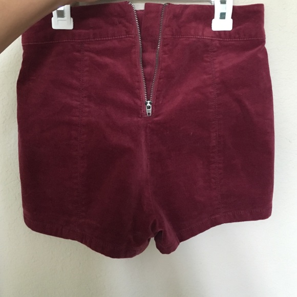 Red velvet shorts