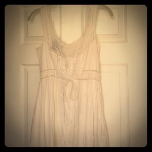 Cotton white sundress with lace