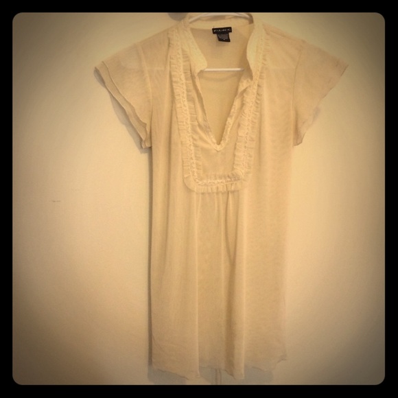 Sheer ivory blouse