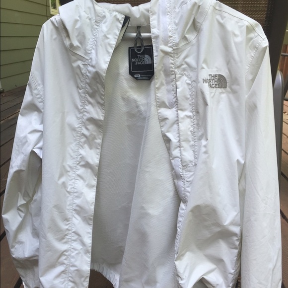 White North Face Rain Jacket