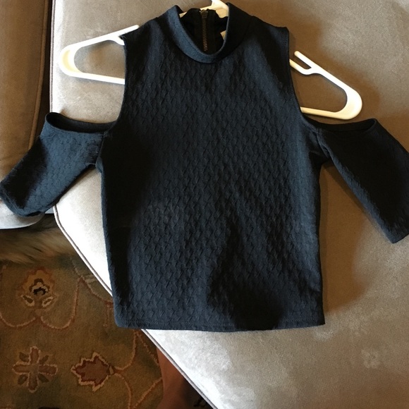 Black shirt with shoulder cut outs