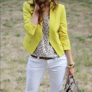 H & M neon yellow blazer