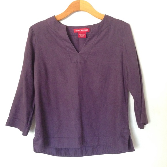 Gloria Vanderbilt Purple Blouse
