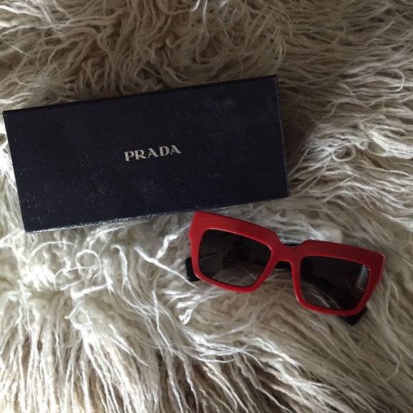 Prada Accessories - PRADA Red Sunglasses