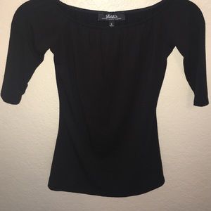 Lulu's Upstage Black Off-The-Shoulder Top
