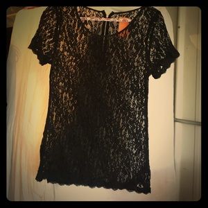 Black lace shirt