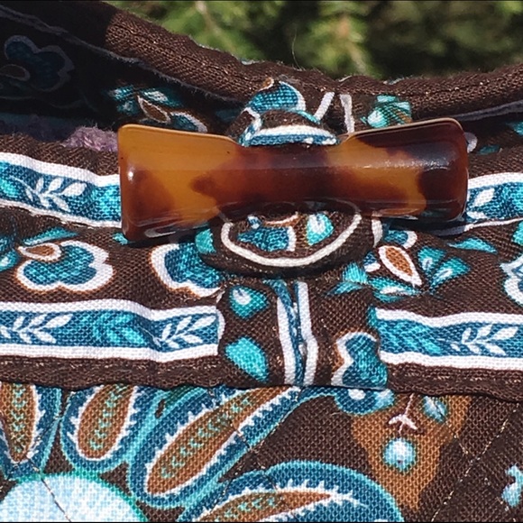 Vintage Vera Bradley - Java Blue Toggle Handbag -… - image 2