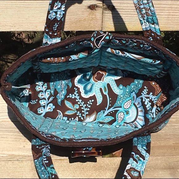 Vintage Vera Bradley - Java Blue Toggle Handbag -… - image 3