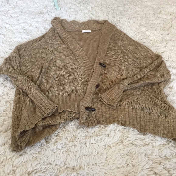 LF tan cardigan