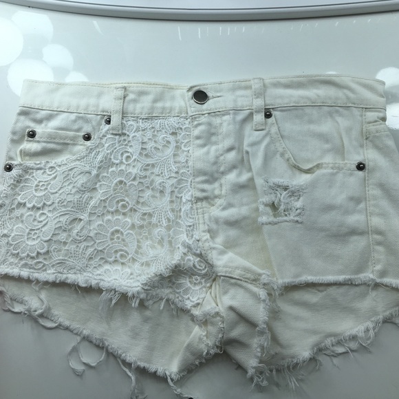 Forever 21 white Jean shorts