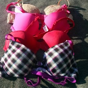 4 bra bundle PINK and other brands.