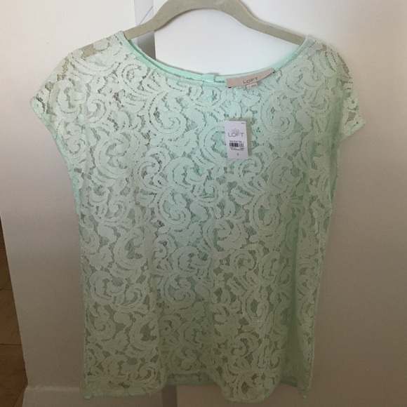 New LOFT lace top with tags