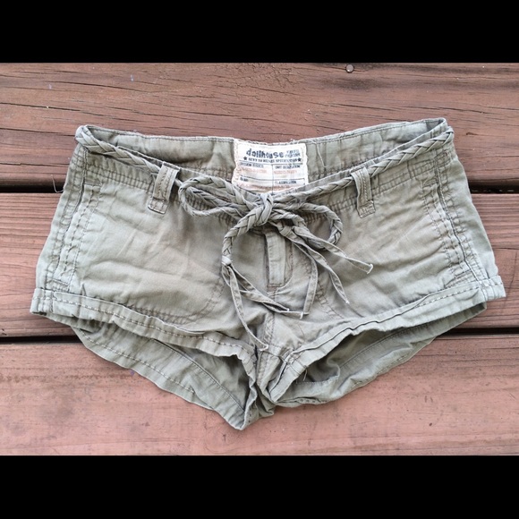 Front Tie Shorts - Picture 2 of 3