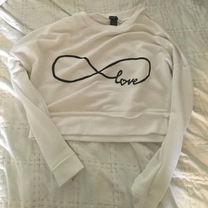 Infinity love crop sweater