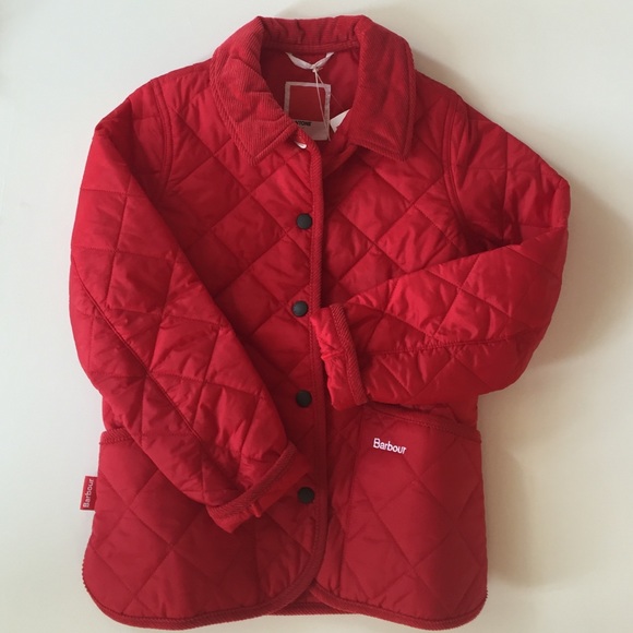 NWT Barbour red quilted jacket size Small 6/7