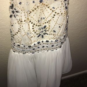 Bejeweled Halter Dress
