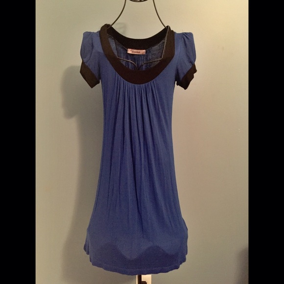 Deep blue tee shirt dress - Picture 1 of 2
