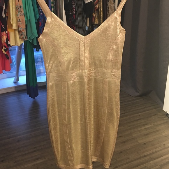 Gold bodycon dress