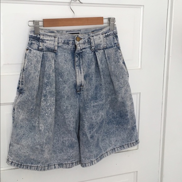 80s high waisted acid wash "bloomer" shorts