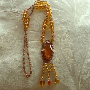 Vintage 1930s Topaz Wedding Necklace