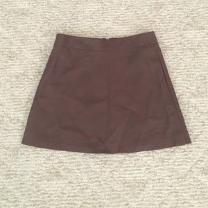 Brown Pleather Forever 21 Skirt