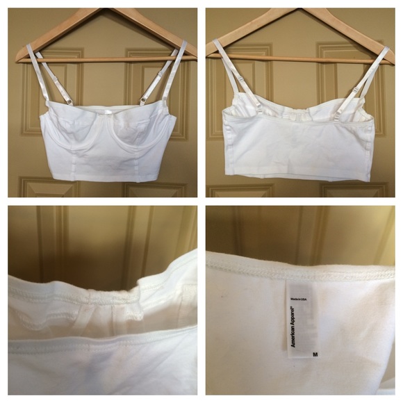 American Apparel cotton/spandex underwire bustiers - Picture 2 of 3