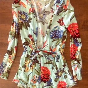 Printed romper! Hawaiian print!