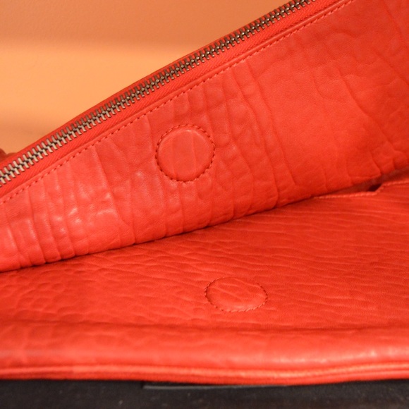 Alexander wang leather zip fold over clutch bag - Picture 2 of 2